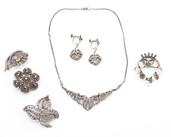 800 SILVER MARCASITE JEWELRY