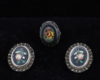 19TH C PIETRA DURA JEWELRY