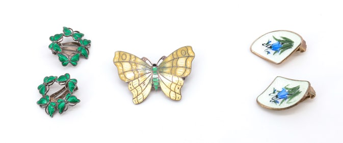 STERLING SILVER/ENAMEL JEWELRY