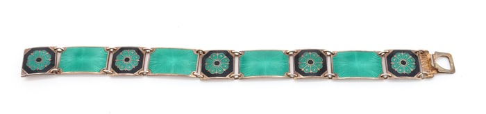 DAVID ANDERSON STERLING ENAMEL BRACELET
