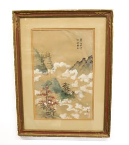 ASIAN WATERCOLOR ON PAPER SIGNED