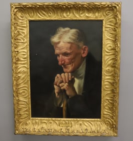 L.C. EARLE "THE OLD DOMINIE" OIL ON CANVAS