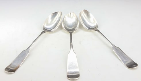 (3) STERLING SILVER TABLE SPOONS
