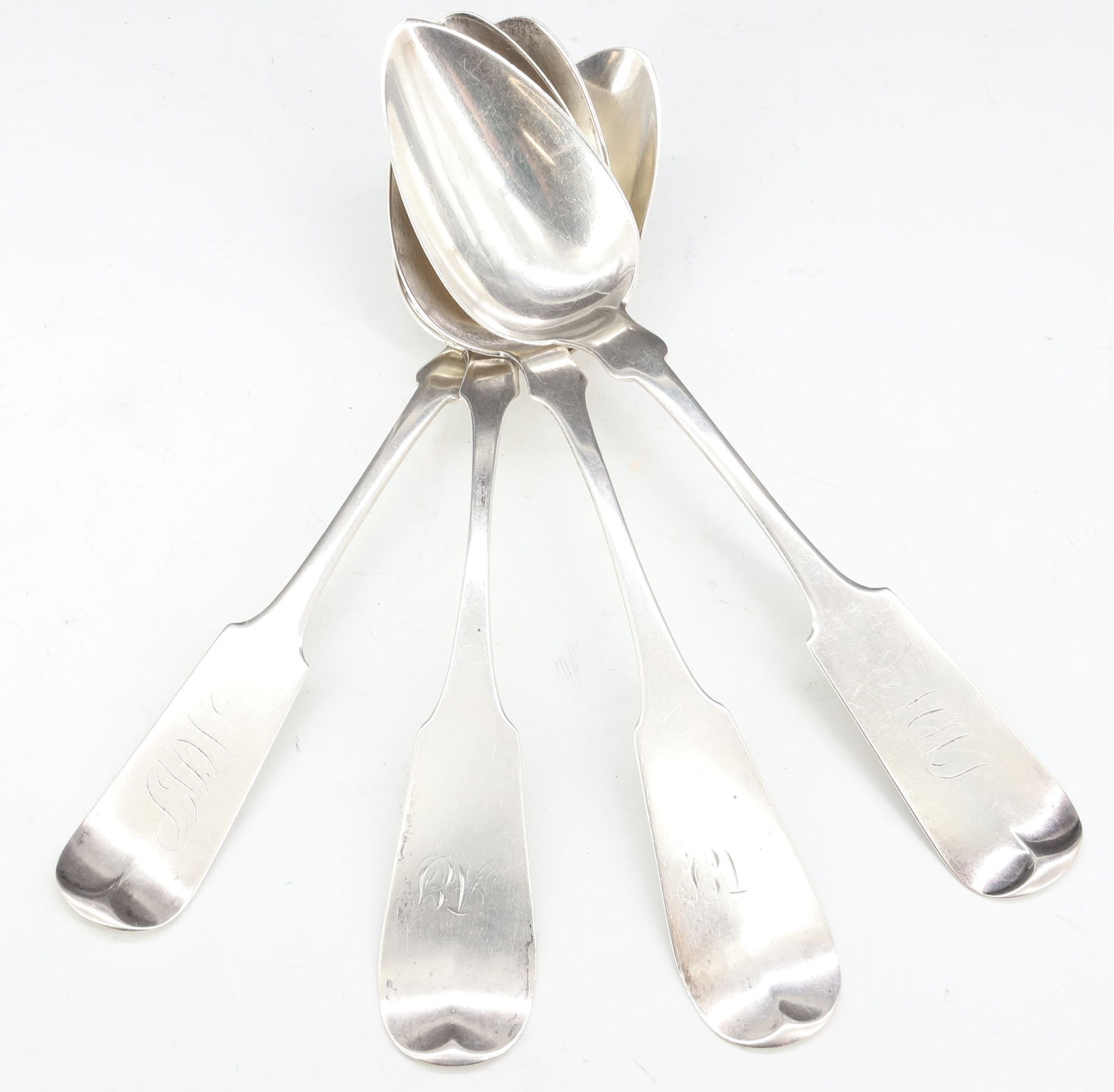 (4) COIN SILVER TABLE SPOONS (1 of 4)