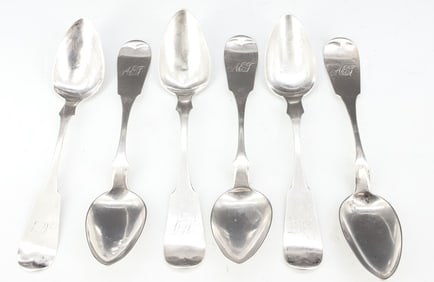 (6) COIN SILVER SPOONS