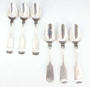 (6) COIN SILVER SPOONS