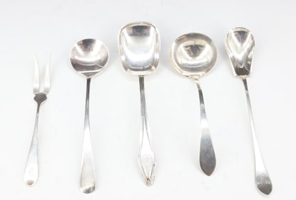 (5) STERLING SILVER SERVING PIECES