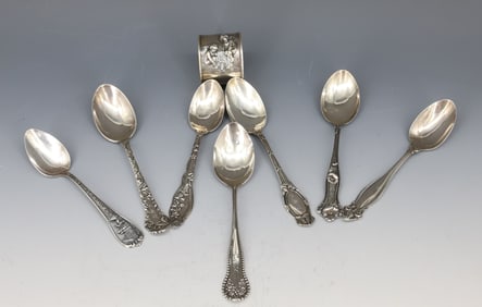 (8) VICTORIAN STERLING SILVER LOT