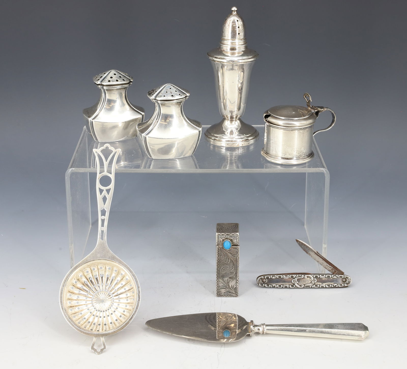 (8) STERLING SILVER, 800 AND WEIGHTED SILVER LOT (1 of 3)