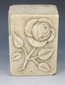 VICTORIAN CARVED MARBLE DOORSTOP