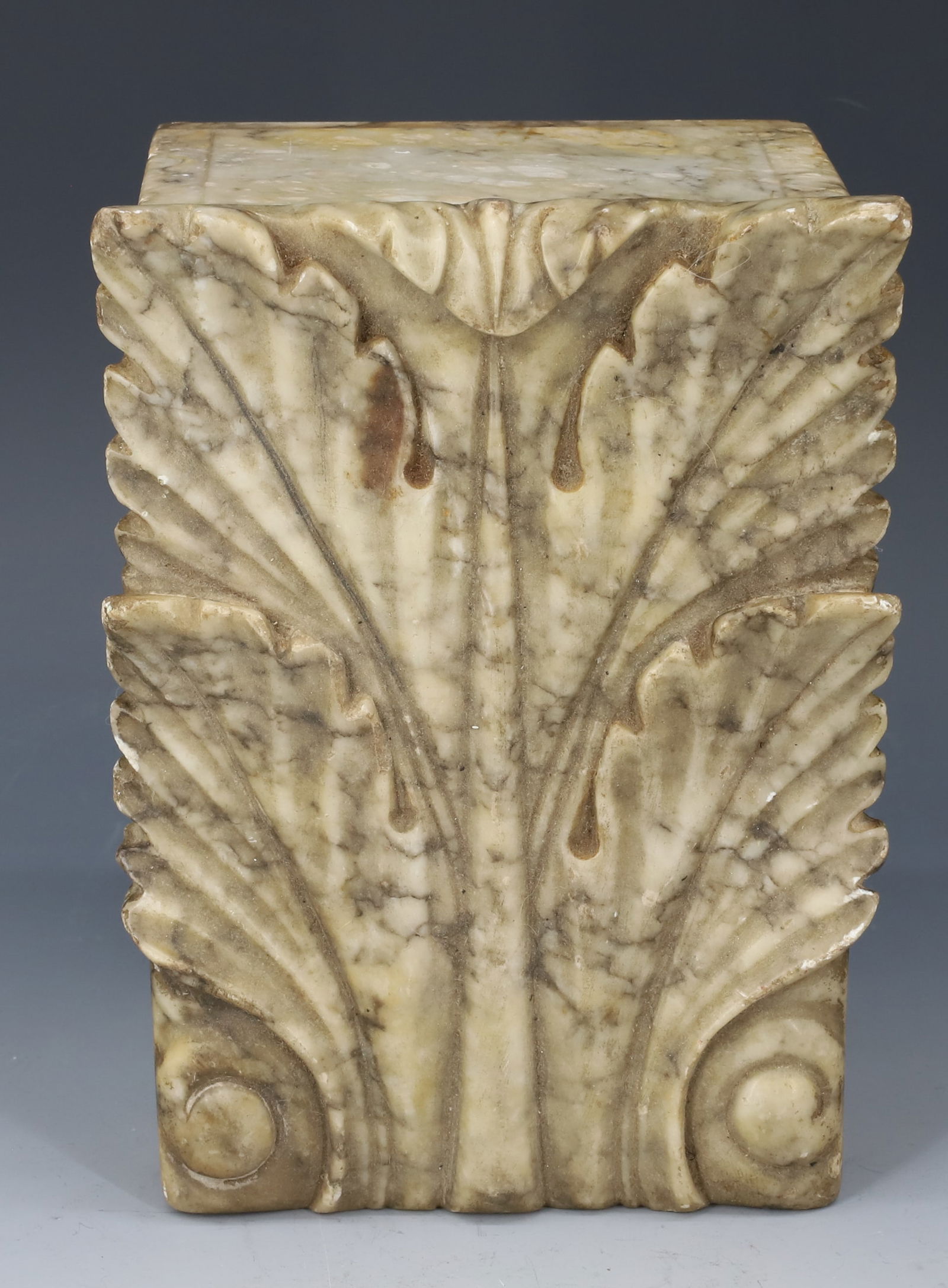 VICTORIAN CARVED ALABASTER BOX (1 of 5)