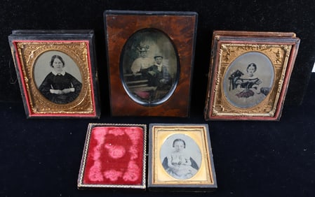 (4) TINTYPES AND AMBROTYPE