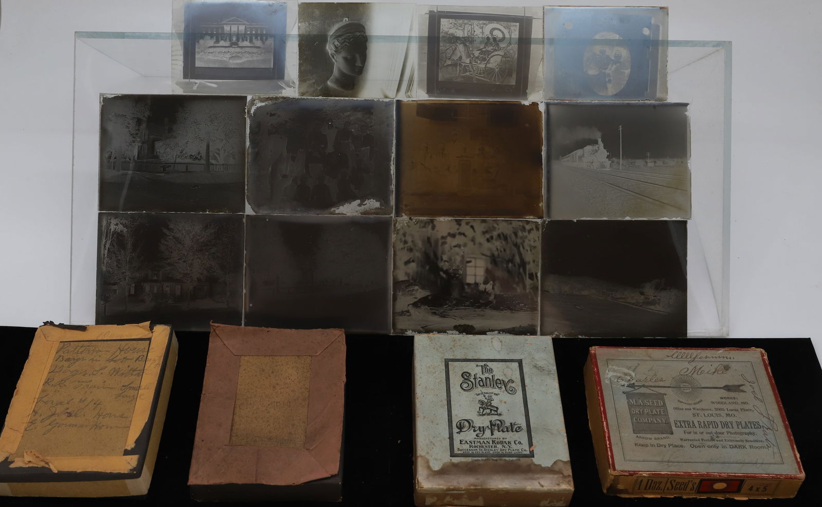 COLLECTION OF 75+ ANTIQUE GLASS NEGATIVES (1 of 3)