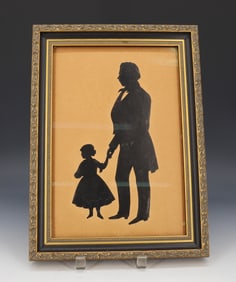 SILHOUETTE OF FATHER/CHILD