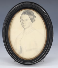VICTORIAN PENCIL DRAWN PORTRAIT
