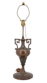 ART DECO GREEK REVIVAL SPELTER LAMP