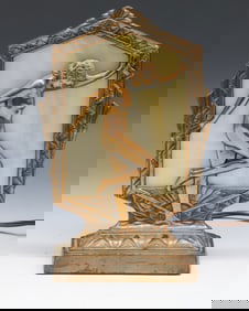 ART DECO NUDE SLAG GLASS TABLE LAMP