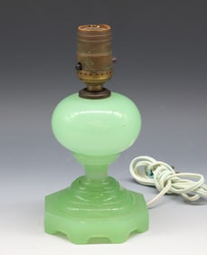 ART DECO JADEITE GLASS LAMP