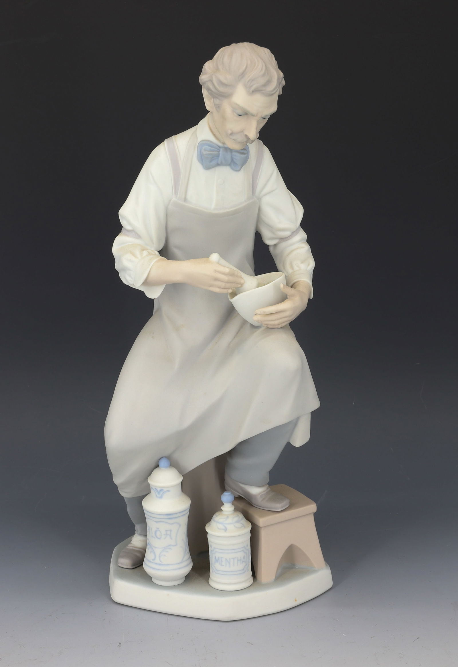 LLADRO PHARMACIST FIGURINE: MARKED LLADRO AND 6-7-P 12 3/4" PLEASE READ CAREFULLY - Terms for Purchasing and Shipping of Auction Items. Please read carefully before bidding. Hartzell’s Auction Gallery. Hartzell's Auction Galle
