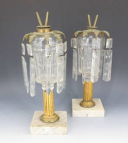 AMERICAN EARLY PRESSED GLASS CAMPHINE LAMPS (1 of 5)