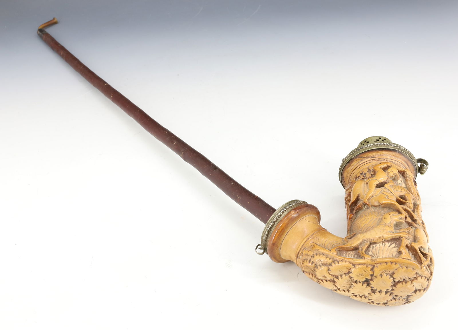 19TH C GERMAN  MEERSCHAUM SMOKING PIPE (1 of 7)