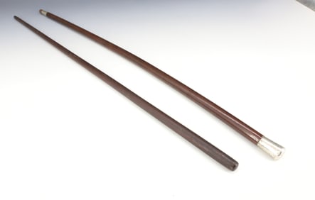 (2) ANTIQUE OFFICER'S SWAGGER STICKS, CANES