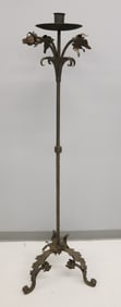 WROUGHT IRON CANDLE TORCHIERE