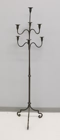 WROUGHT IRON FLOOR CANDELABRA