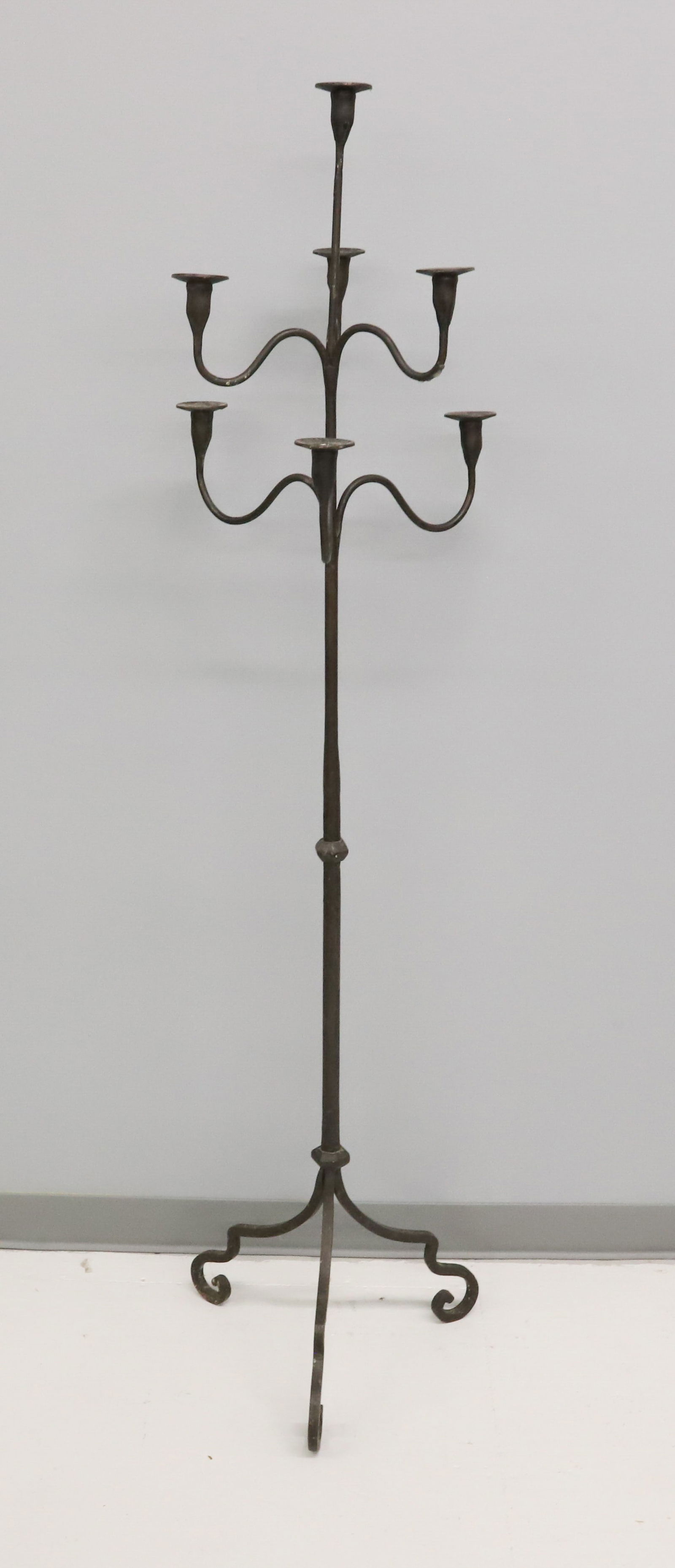 WROUGHT IRON FLOOR CANDELABRA (1 of 5)