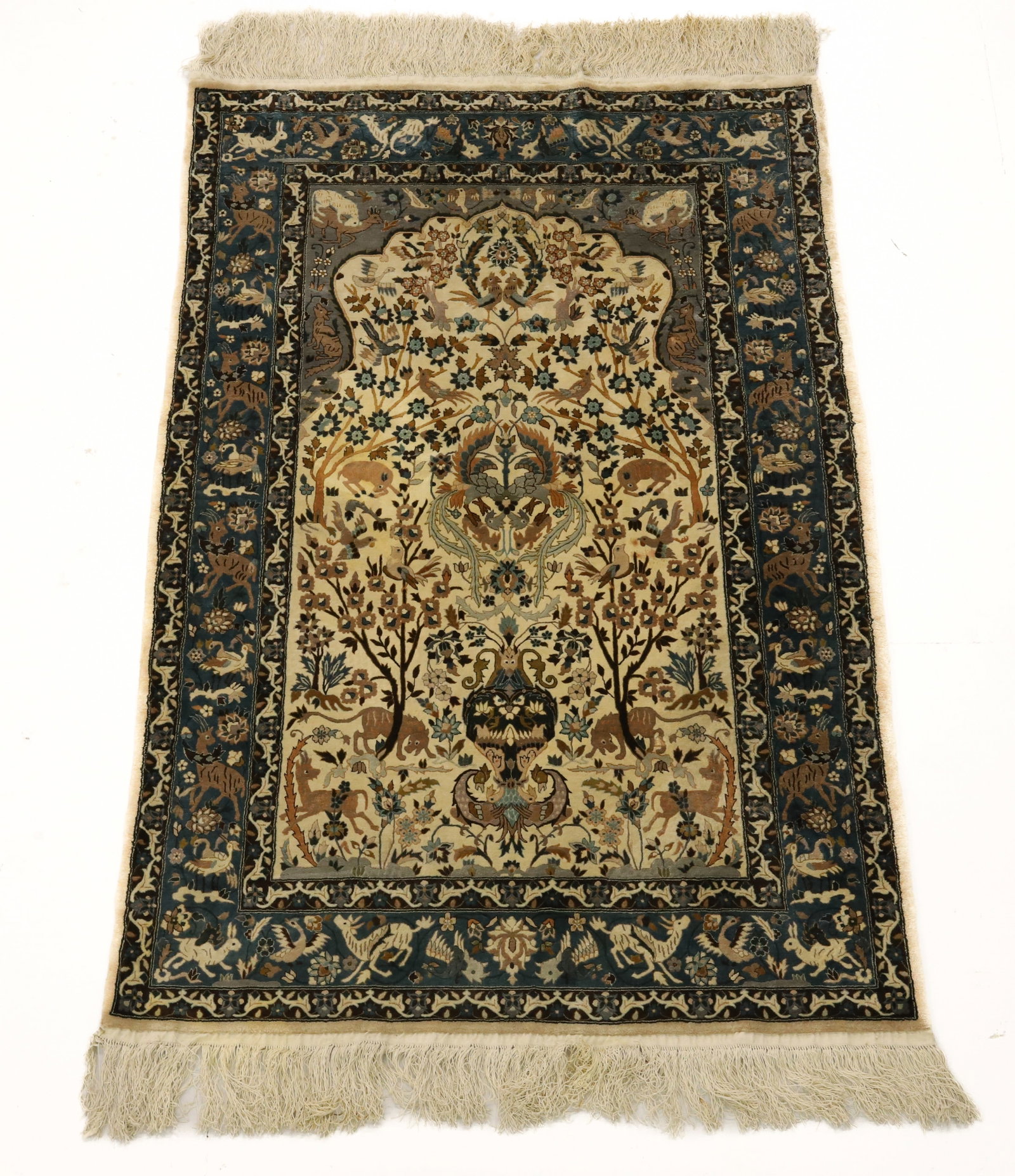 PERSIAN TREE OF LIFE PATTERN RUG: 42"W X 54"L PLEASE READ CAREFULLY - Terms for Purchasing and Shipping of Auction Items. Please read carefully before bidding. Hartzell’s Auction Gallery. Hartzell's Auction Gallery will handle shipp