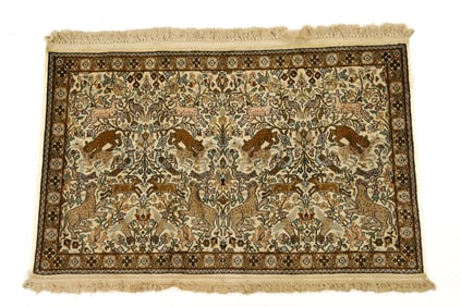 SILK TREE OF LIFE WITH ANIMALS HORIZONTAL