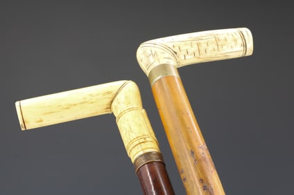 (2) BONE HANDLED CANES