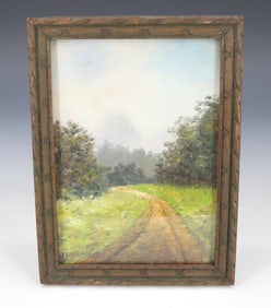 PAINTING ON ARTIST PAPER FRAMED