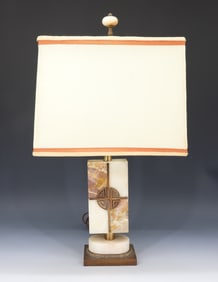 ART DECO MARBLE TABLE LAMP