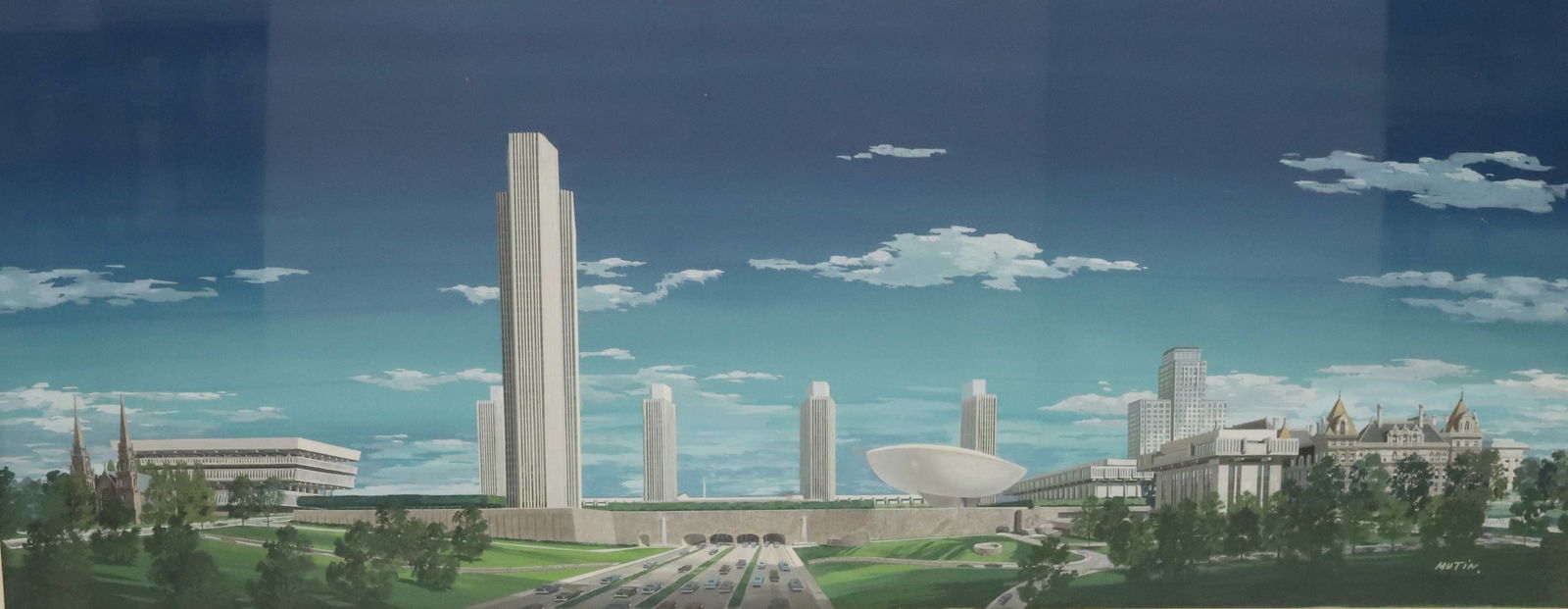 LARGE PANORAMIC VIEW OF ALBANY, NEW YORK (1 of 8)