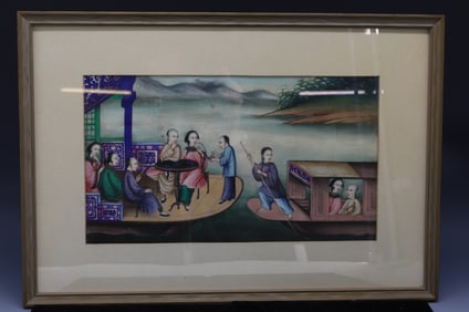 RICE PAPER WATERCOLOR FRAMED