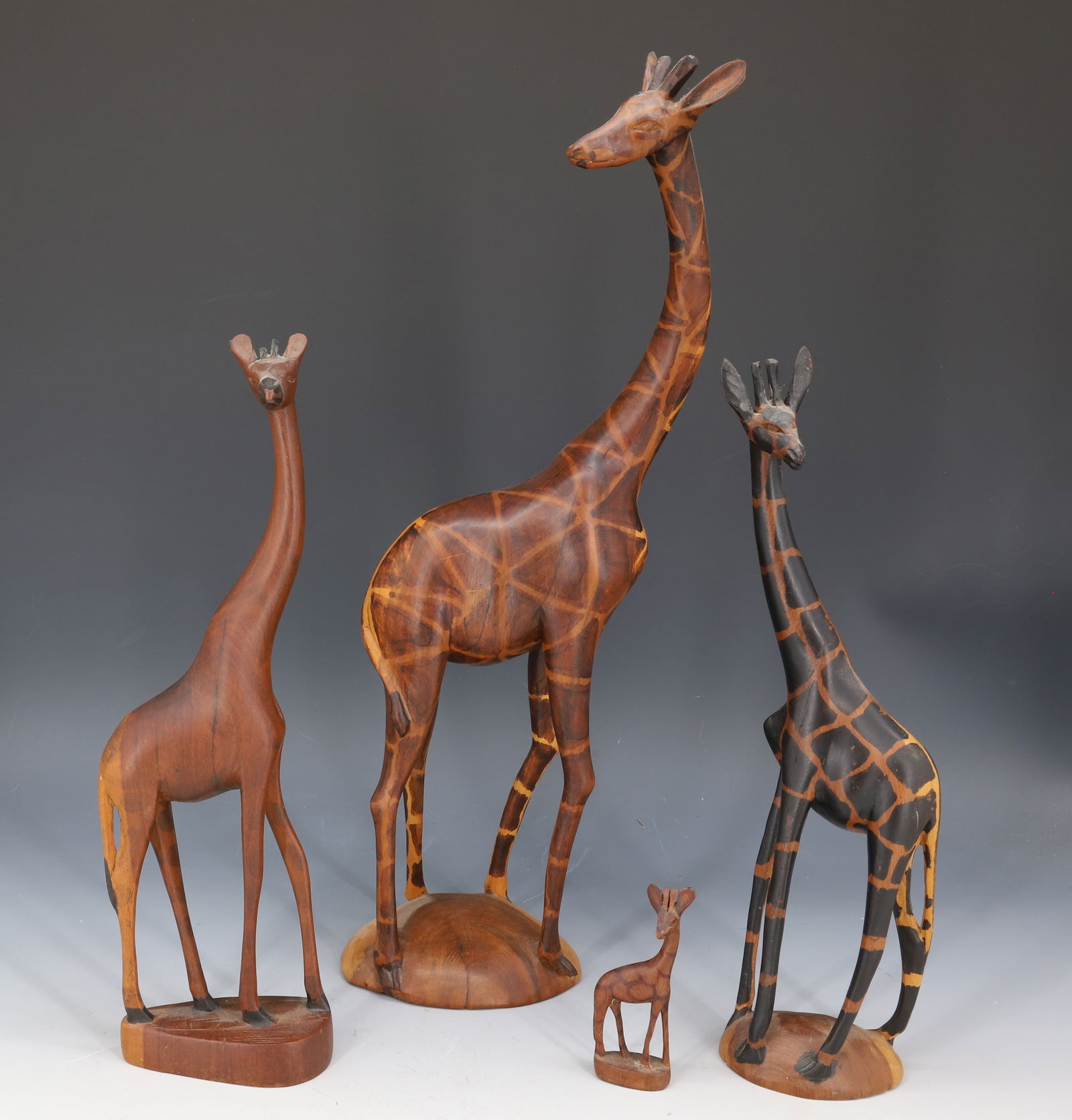 (4) AFRICAN CARVED WOOD ANIMALS (1 of 3)