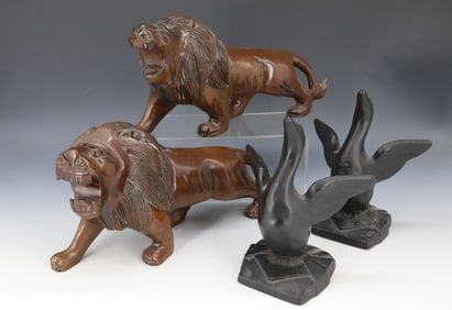 MID CENTURY LITTCO CAST STEEL DUCK BOOKENDS