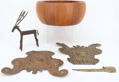 (5) BRASS,METAL AND WOOD LOT