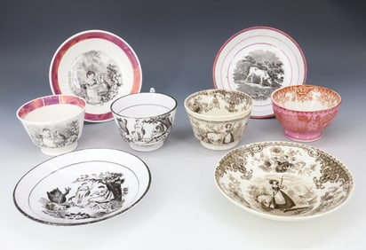 (4) GEORGIAN CUPS AND SAUCERS