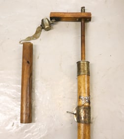 ANTIQUE JAPANESE TEAPOT STAND BAMBOO POLE