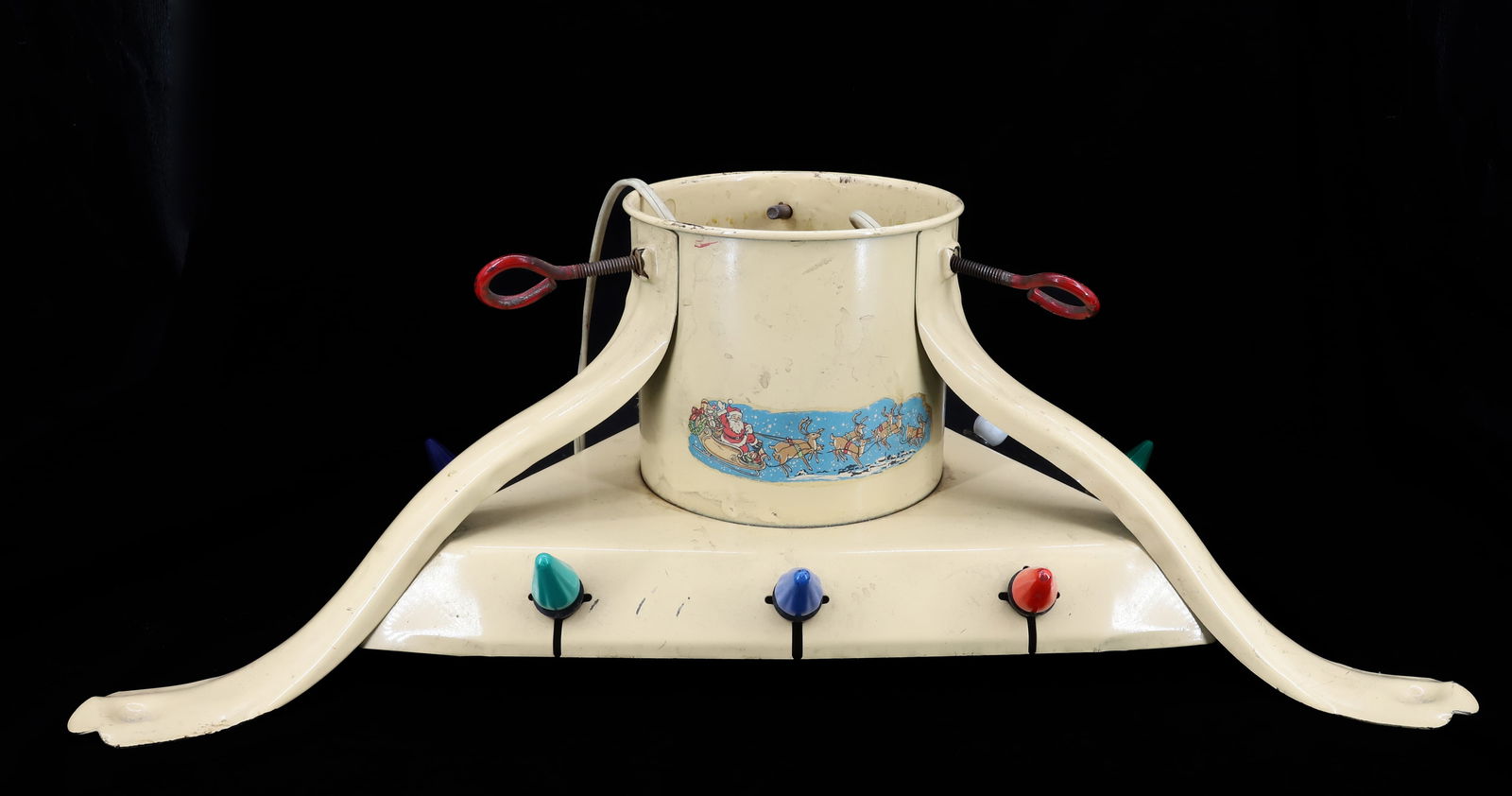 VINTAGE PRESSED METAL CHRISTMAS TREE STAND (1 of 5)