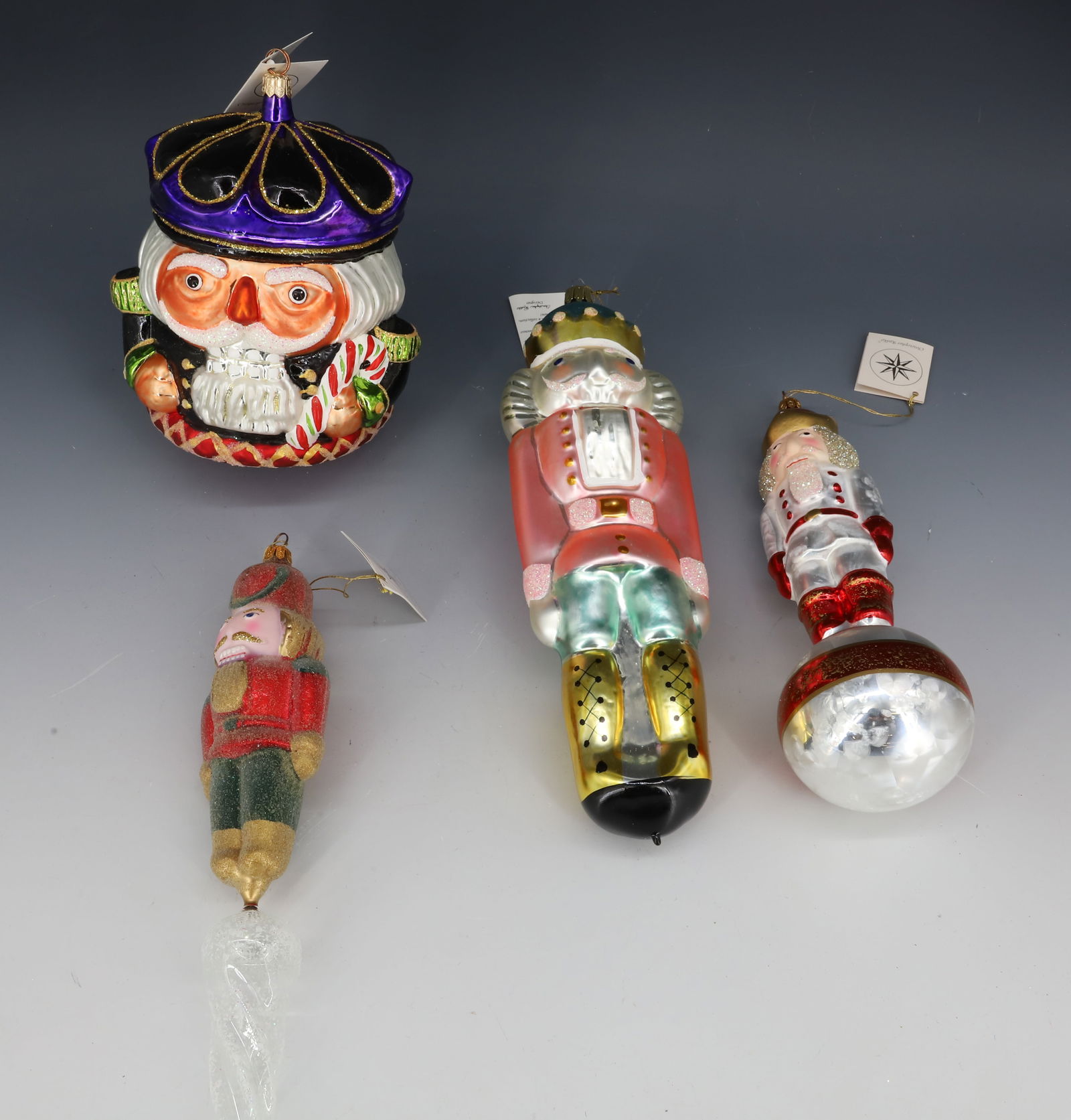 (4) VINTAGE CHRISTOPHER RADKO GLASS NUTCRACKER ORNAMENTS (1 of 5)