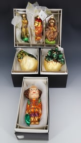 (6) VINTAGE CHRISTOPHER RADKO GLASS  ORNAMENTS