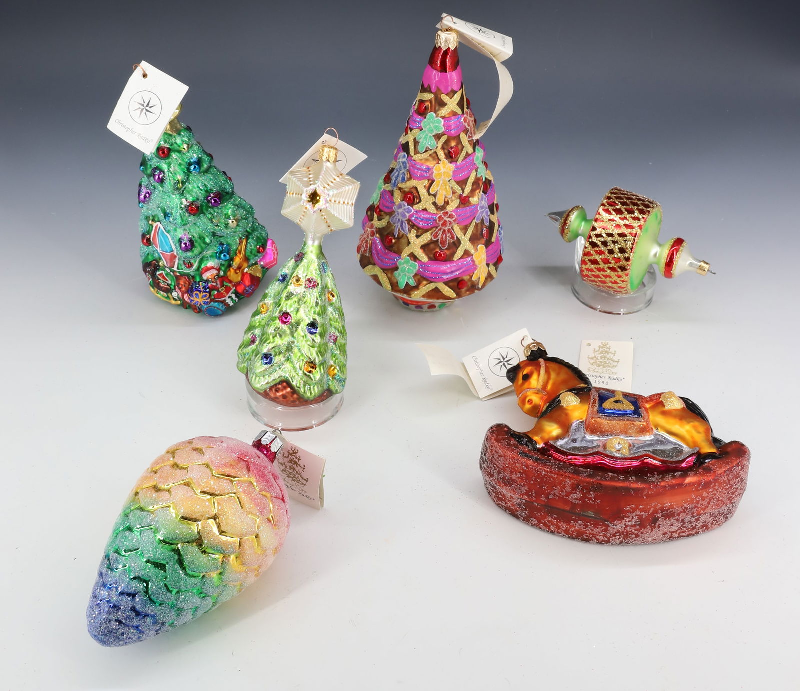 (6) VINTAGE CHRISTOPHER RADKO GLASS ORNAMENTS (1 of 5)