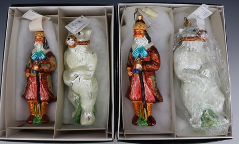 (2) SETS OF 1997 CHRISTOPHER RADKO ORNAMENTS