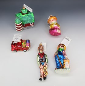 (5) VINTAGE CHRISTOPHER RADKO CHRISTMAS ORNAMENTS
