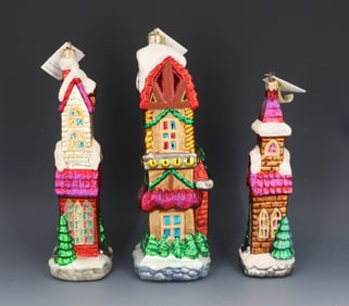 SET OF 1998 CHRISTOPHER RADKO GLASS ORNAMENTS