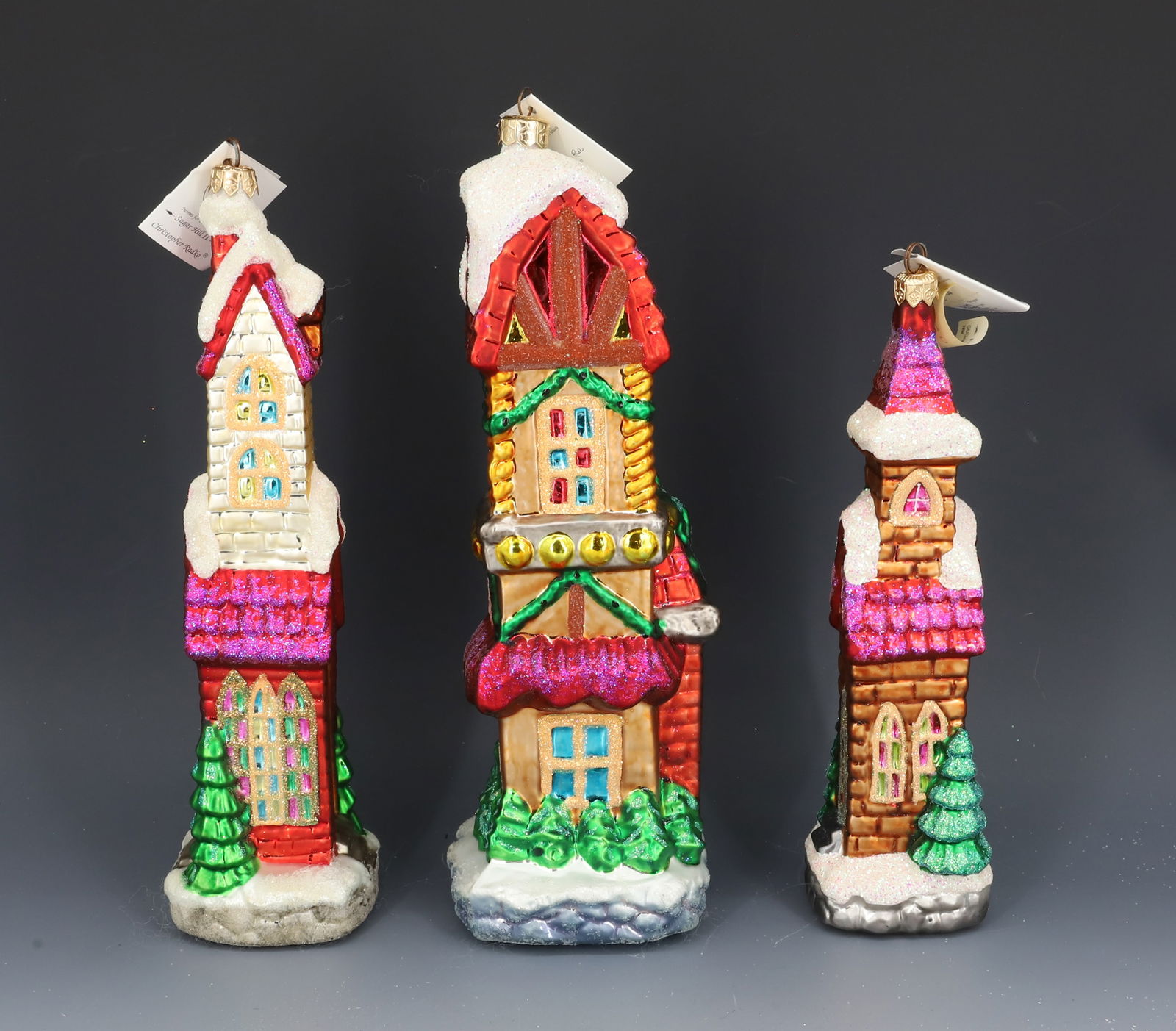 SET OF 1998 CHRISTOPHER RADKO GLASS ORNAMENTS (1 of 4)