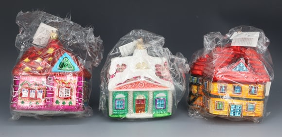 SET OF 1997 CHRISTOPHER RADKO GLASS ORNAMENTS